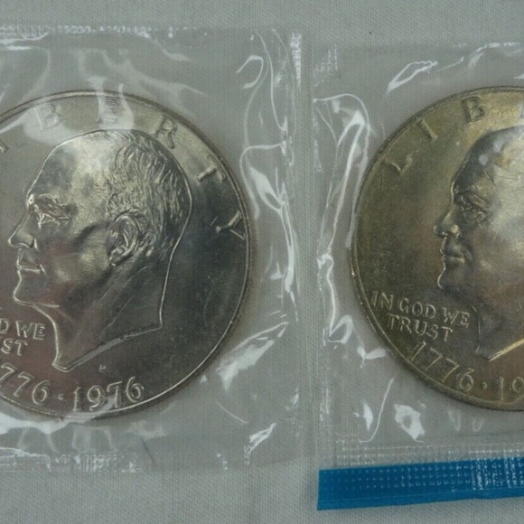 1776/1976 P & D 2 Eisenhower Bicentennial Usmint In Original Cello Uncirculated